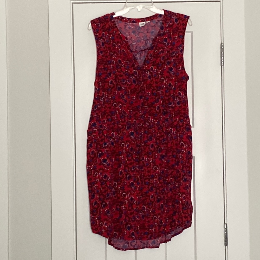 Red floral pattern Gap dress